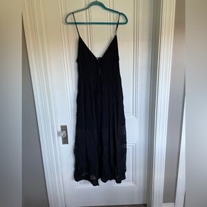 NWT Free People black sheer strapless maxi dress. Size M.